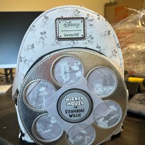 Loungefly Disney Mickey Mouse Silver and White Backpack